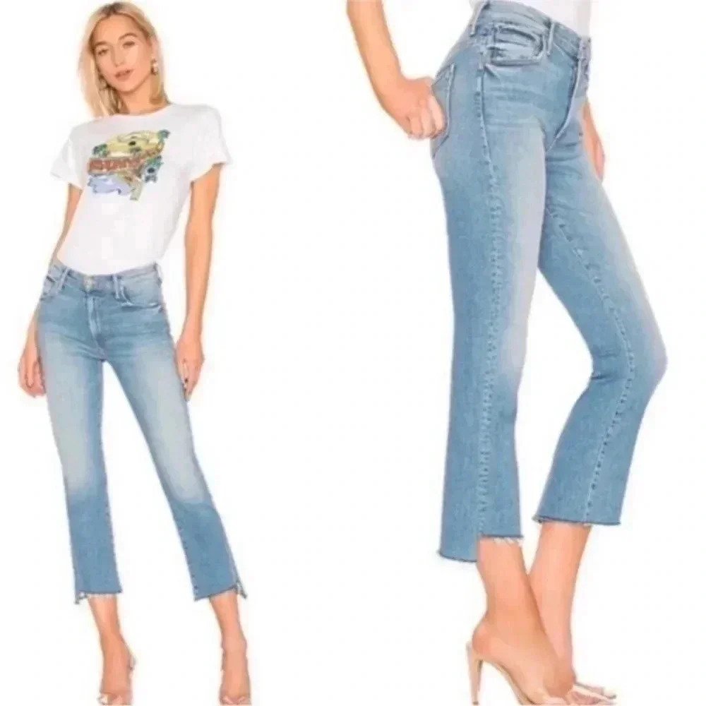MOTHER Insider Crop Step Fray Jean in Shoot To Thrill